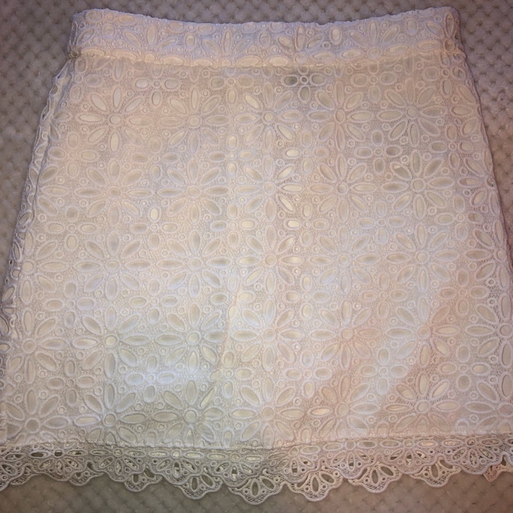 Lace floral skirt